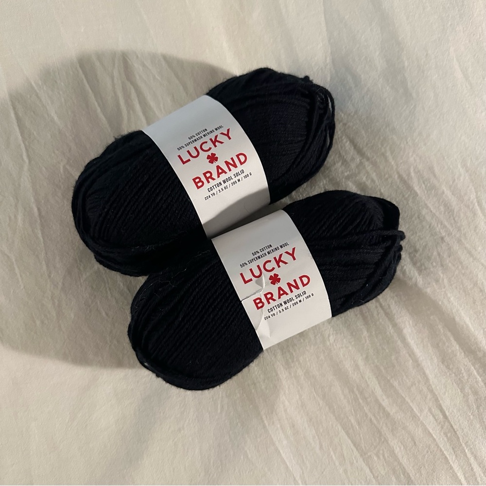 LUCKY BRAND Cotton Wool Solid - Dark Black